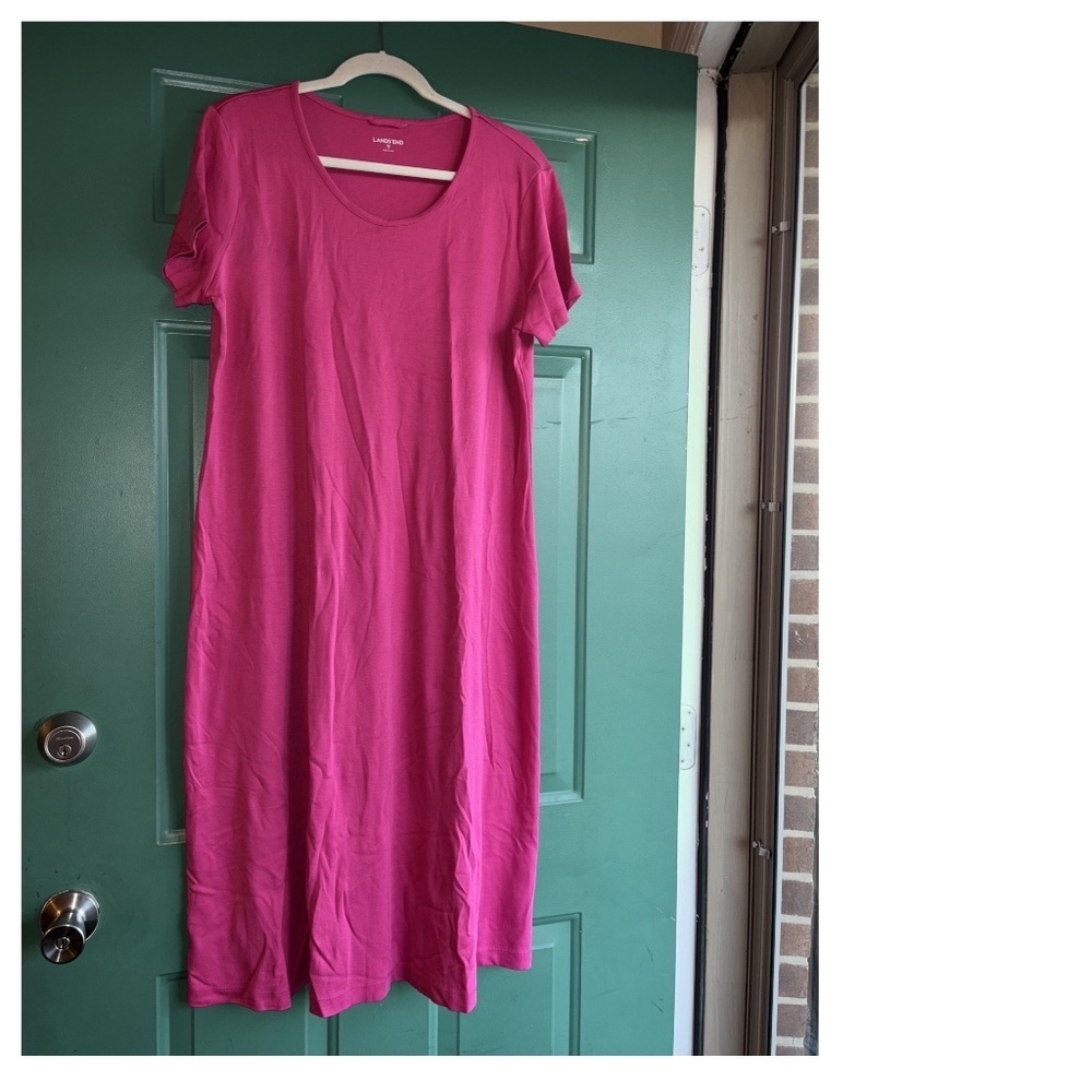 Lands End XL cotton maxi dress